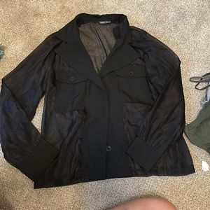 Brand new Shein button up. Black, sheer material. Never been worn before.